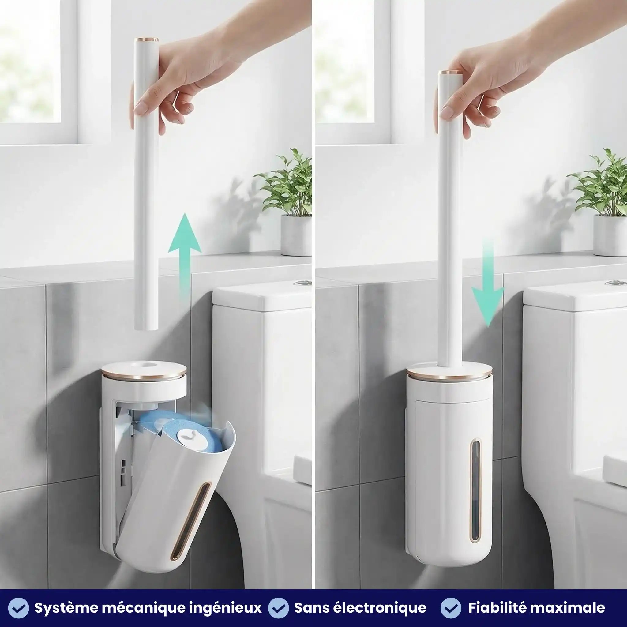 Brosse Hygiénique Jetable Murale - 6 Mois